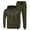 Army Green, variant on Coshow Men's 2 Piece Hoodie Sweatsuit Long Sleeve Jogger Sets Sports Casual Training Set