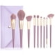thumbnail image 1 of Juego de brochas de maquillaje de color morado claro, profesionales y de uso diario, cerdas sintéticas veganas para una aplicación perfecta, 1 of 5