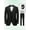 blank, variant on 4 Pcs Men Suit Tuxedo Blazer Vest Pants Belt Lapel Collar Two Button Solid Color Sleek Suit Set Long Regular Sleeves for Business Occasions Independence Day Various Festivals