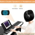 thumbnail image 4 of Glarry 88-Key Foldable Digital Electronic Piano Portable Keyboard with Handbag, Bluetooth, Black, 4 of 8