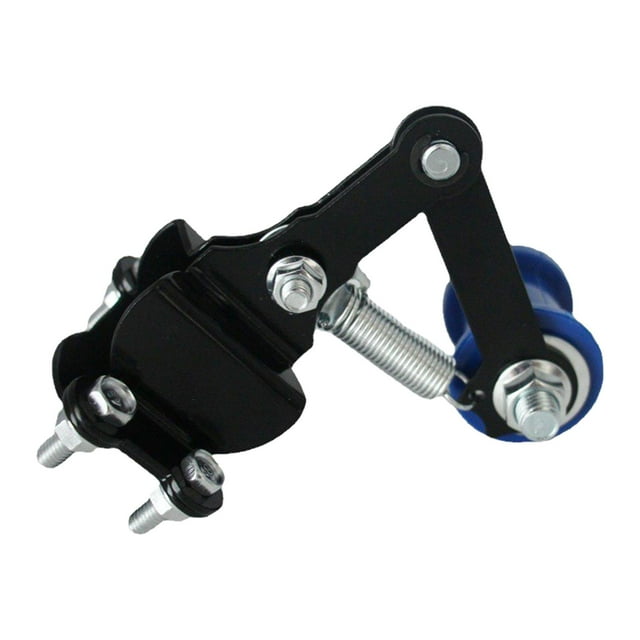 Tensor de cadena de motocicleta universal, fácil de instalar, herramienta modificada, rueda de rodillo Negro
