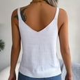 thumbnail image 5 of Wycnly Tank Tops for Women Sexy Slim Fit Knitted Hollowed Metal Strap Vest Summer Solid Round Neck Sleeveless Shirts Fashion Blouses White s, 5 of 7