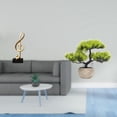 thumbnail image 2 of Figura decorativa de escritorio con forma de nota musical, árbol bonsái artificial, planta sintética de resina, adorno escultórico creativo ideal para, 2 of 8