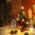 thumbnail image 5 of 40CM Tall Battery Powered Luxury Tabletop Christmas Tree Hanging Decorations Pine Tree (Battery Not Included), 5 of 7
