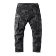 thumbnail image 2 of UVEASISHA Pantalon Camouflage pour Hommes à Multiples Poches Pantalon Tactique Militaire Pantalon de Chasse Extérieur Pantalon Léger Fuselé de Randonnée Fermeture Éclair Désactivée Multi-Poches Pantalon Athlétique Soldes Aujourd'hui, Gris Foncé, 2TG, 2 of 6