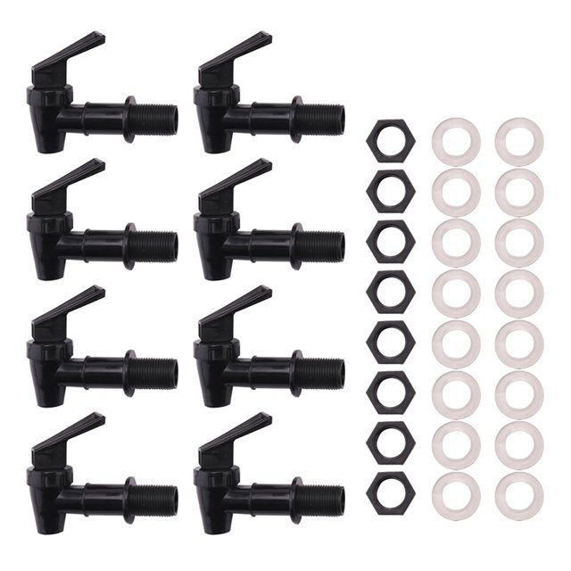 8 Piezas Grifo Enfriador de Repuesto Juego de Grifo Dispensador, Jarra de Botella de Agua Dispensador de Bebidas de Agua con Pico Reutilizable C