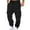 Black, variant on Under $10 Mens Fleece Lined Jogger Pants Warm Winter Sweatpants with 6 Pockets Athletic Drawstring Trousers for Outdoor