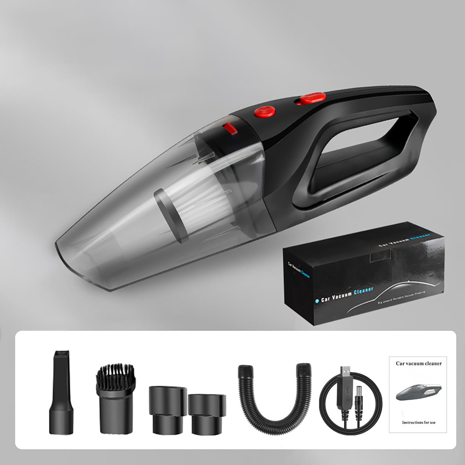 ZToonmas Car Vacuum Cleaner, 120W / 9000Pa Household Handheld Vacuum Cordless, Low Noise Portable Vacuum for Car, Office, Home