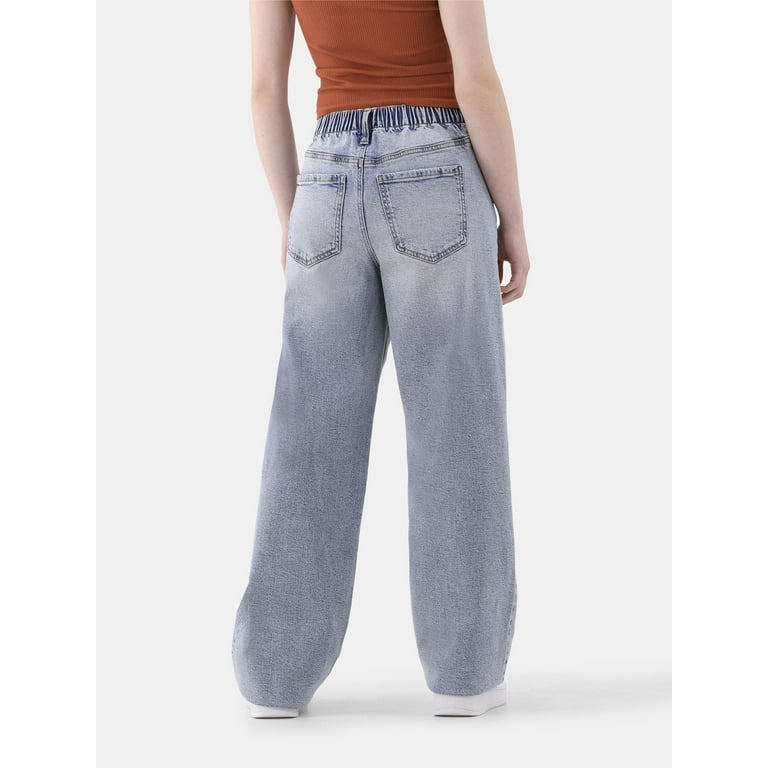 No Boundaries High Rise Baggy Wide Leg Jeans, 30'' Inseam