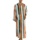 thumbnail image 1 of CAMISAS DE NOCHE RAYADAS INSPIRE CHIC para hombres, pijamas de manga larga con cuello en V, ropa de noche en naranja y azul, 1 of 4