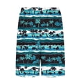 thumbnail image 4 of TEAJOPSUU Men's Beach Shorts Fashion Printed Swim Trunks with Elastic Drawstring Waist Double Inner Lining Side Pockets J-Green, 4 of 8