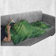 thumbnail image 6 of Mint Soft Flannel Fleece Throw Blanket, Psychedelic Geometric Crystal Pattern with Cosmic Digital Boho Print, Cozy Plush for Indoor and Outdoor Use, 70" x 90", Jade and Lime Green, by Ambesonne, 6 of 6