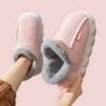 thumbnail image 6 of Slippers for Men and Women Cozy Cotton House Slippers Winter Warm Thick Lined Shoes Non- Indoor Home Footwear for Couples Comfort, 6 of 6