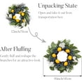 thumbnail image 6 of Summer Artificial Lemon Wreaths for Front Door with Lights, Spring Summer Door Wreath with Eucalyptus Greenery Leaves Blueberry for Farmhouse Home Window Kitchen Party Wall Decor-16'', 6 of 6