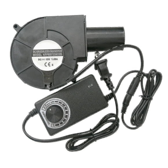 2023 New 9733 Blower Fan Blower High Speed 12v Turbo Centrifugal Fan With Vble Speed For Oil Stove Bbq-12v 1.88a-plug 3
