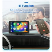 GPS Navigation Apple Carplay AUX FM Car Radio Stereo Head Unit 7 Touchscreen 360° Adjustable Portable Mirror Link Android Auto Monitor Player