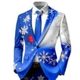 thumbnail image 4 of Ugly Christmas Suits for Men 2 Piece Formal One Button Xmas Jacket Blazer And Trousers Set Slim Fit Winter Party Wedding Christmas Suit, 4 of 5