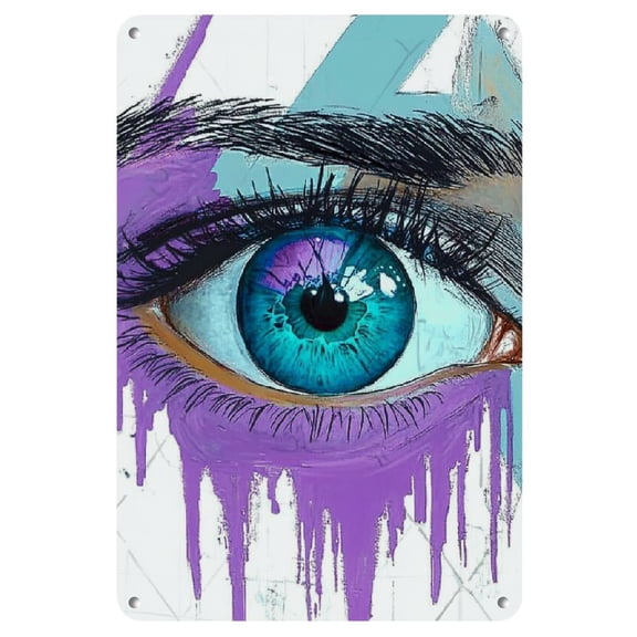 LINSHUYU Metal Sign - Zeds Dead EDM Eye Art Tin Poster 12 X 8 Inches