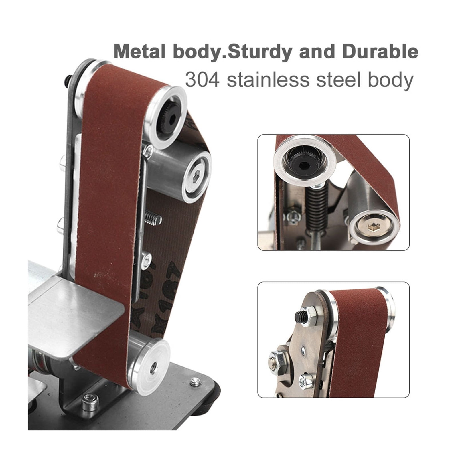 Multifunctional Desktop Vertical Miniature Mini Electric Belt Machine DIY Polishing Machine Fixed Angle Grinder ,Low Vibration