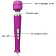 thumbnail image 2 of Triani 10 Speeds Wired Powerful Handheld Electric Massager, Strong Vibrations Personal Back Massage for Sports Recovery, Muscle Aches, Body Pain (Purple), 2 of 6