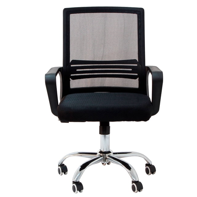 Silla de Oficina Bossa Setif Negro con Reposabrazos y Soporte Lumbar