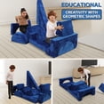 thumbnail image 5 of Contour Comfort Kids Couch, 14 PC Modular Kids Play Couch Set for Playroom and Lounge, Soft Foam, Blue, 5 of 8