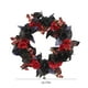thumbnail image 3 of Fiudx Corona de Halloween Negra, Diseño de Rosa Gótica, Material Plástico Duradero, Decoración para Puerta de Entrada E Interior, Decoración de Fiesta Espeluznante, Regalo Navideño Único, Tamaño 13,7, 3 of 6