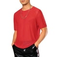 thumbnail image 4 of INSPIRE CHIC Sheer Mesh T-Shirt for Men's Short Sleeve Tee Top Crew Neck Party See Through t Shirts XL Red, 4 of 4