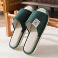 thumbnail image 3 of NOVEDAD DE VERANO 2024, zapatillas de lino para hombre, hogar, interior, antideslizantes, zapatillas de algodón y lino de cuatro estaciones para mujer, silenciosas, 3 of 5