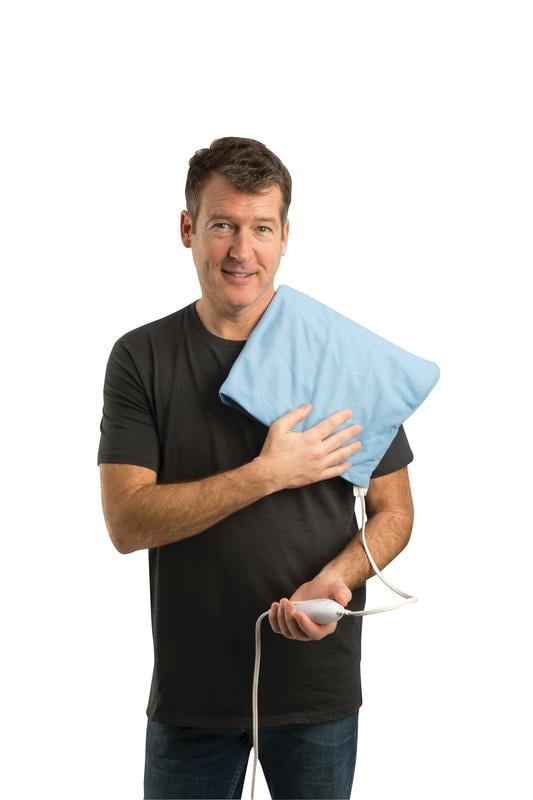 Electric Heating Pad | Dry Heat Only | 4 Heat Settings | 12" x 15",Blue
