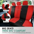 thumbnail image 5 of FH Group Universal Fit  Flat Cloth Car Seat Covers, Full Set w/ Trimmable Rubber Floor Mats, 5 of 8