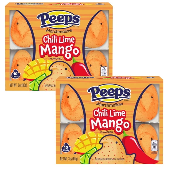 2-Pack PEEPS® Chili Lime Mango Flavored Marshmallow Chicks – Limited-Edition Sweet & Spicy Candy