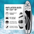 thumbnail image 3 of awesafe Inflatable Stand Up Paddle Board with Premium SUP/ISUP Accessories Including Backpack, Bottom Fin for Paddling, Paddle, Non-Slip Deck, Hand Pump, Leash, 3 of 7