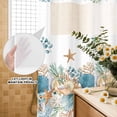 thumbnail image 3 of No Hook Shower Curtain, Beach Coastal Shower Curtains for Bathroom with See Through Top Window, Nautical Shell Starfish Coral Summer Waterproof & Washable Bath Curtain Stand Up Stall 36"x72", 3 of 9
