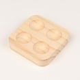 thumbnail image 5 of Wood Egg Holder Egg Organizer Rack Wooden Multipurpose Egg Container Egg Storage Tray for Cabinet Fridge Restaurant Tabletop, 4 grid, 5 of 8