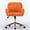 Orange, variant on PAPROOS Office Chair, Velvet Upholstered Tufted Button Home Office Chair with Golden Metal Base, Adjustable Height, Swivel Ergonomic Task Chair, Luxury Desk Chair Computer Chair, Black