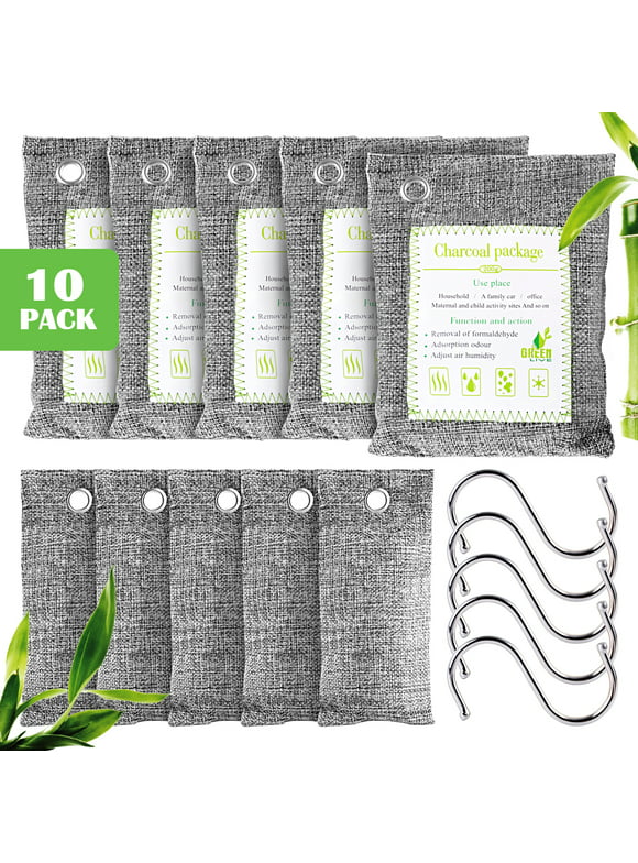 BRIZI LIVING Nature Fresh Air Purifier Bags Activated Bamboo Charcoal Odor Eliminators for Home