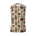 thumbnail image 6 of Lsque Rustic Plaid Forest Lodge Print Men's Cotton Blend Sleeveless Muscle Shirts (S-3XL)- Moisture Wicking, Odor Protection, UPF 30+,Large, 6 of 8