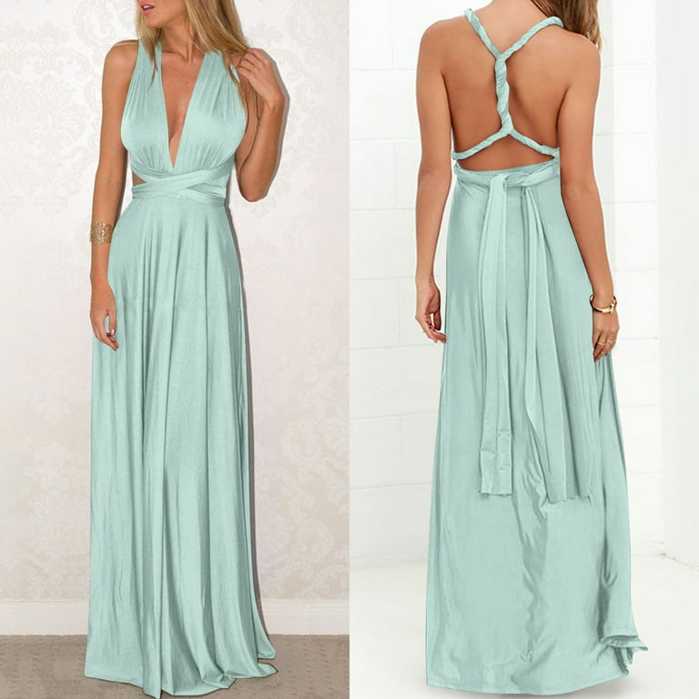 neutral tone bridesmaid dresses Made in USA Baby Pink Infinity Dress Bridesmaid Multiway Convertible Dress main image 1