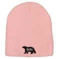 thumbnail image 5 of Mama Bear Embroidered Knitted Short Beanie - Pink OSFM, 5 of 5