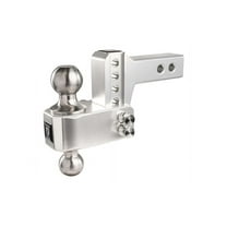 2.0" Aluminum Medium Duty 2" Drop/Rise Hitch - Stainless Steel Ball