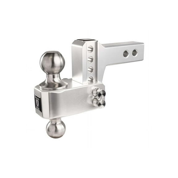 2.0" Aluminum Medium Duty 2" Drop/Rise Hitch - Stainless Steel Ball
