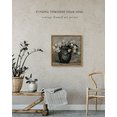 thumbnail image 2 of 10x10in Natural Framed Landscape Canvas Wall Art Vintage Framed Flower Classic Wall Prints Modern Farmhouse Kitchen Bathroom Office Decor, 2 of 4
