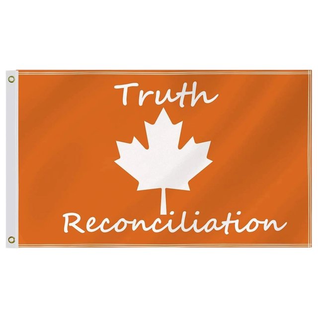 Drapeau de la Journée du Canada et de la Réconciliation, Chemise Orange, Bannière Nationale pour Enfants Indigènes, pour Exposition Intérieure et Extérieure
