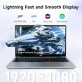 thumbnail image 3 of 17.3" FHD IPS Business Laptop, 32GB RAM 1TB SSD, 12th Gen Intel Core i3-1215U (6-Cores Up to 4.4GHz Beat i5-1135G7), Type-C 65W PD Fast Charger, Win 11, Fingerprint Backlit Keyboard Wi-Fi 6 Silver, 3 of 8