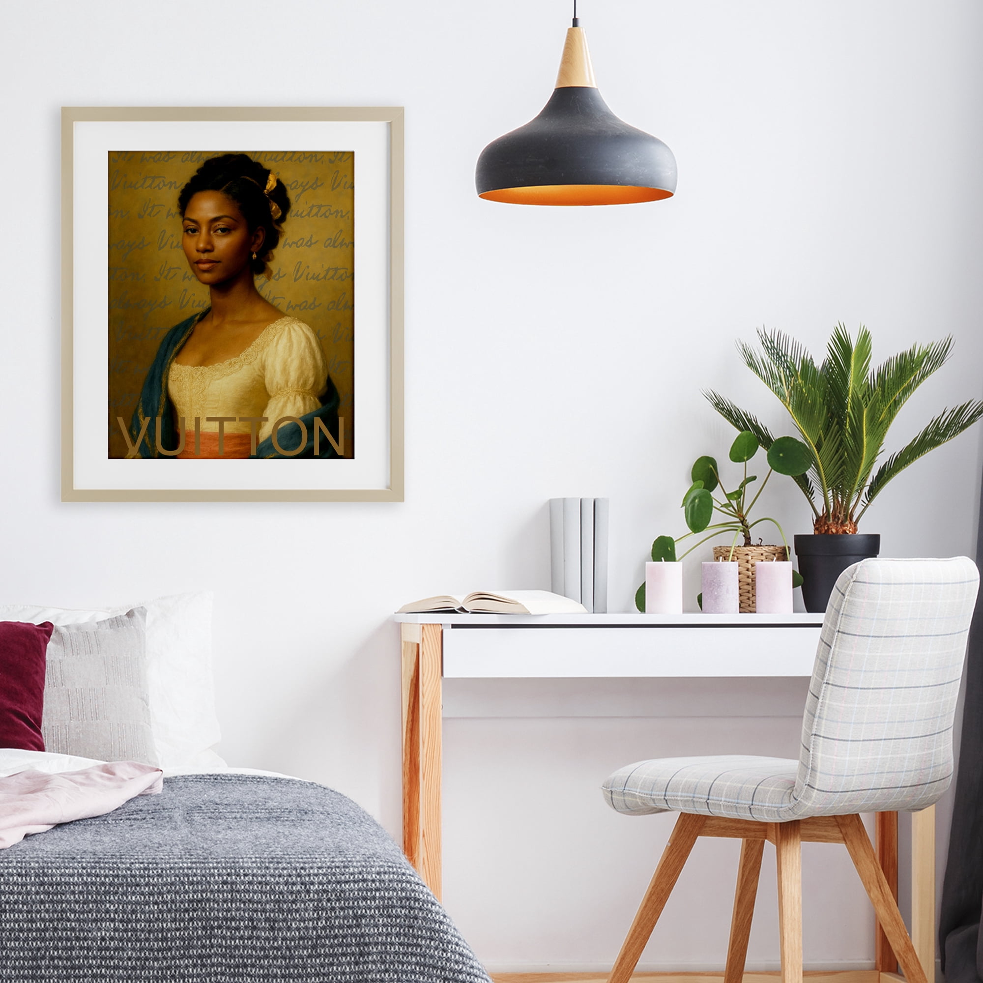 Stupell Industries Vintage Fashion Lady Birch Framed Print Under Glass, design by Grotto Studios