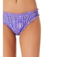 thumbnail image 2 of California Waves Junior's Flowery Flow Hipster Bikini Bottoms Swimsuit Purple Size Small, 2 of 3