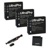 UltraPro 3-Pack KLIC-7004 High-Capacity Replacement Batteries for Kodak PlaySport, PlayTouch, PlaySport Zx3 - UltraPro BONUS INCLUDED: Deluxe MicroFiber Cleaning Cloth, Lens Cleaning Pen