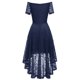 thumbnail image 3 of Gibobby Vestidos de noche cortos Vestido de cóctel para fiesta de boda, con hombros descubiertos, y bajo, para mujer(Azul,XL), 3 of 5