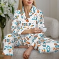 thumbnail image 6 of Fotbe Golfing Clubhouse Pattern Long Sleeve Pajama Set for Women,Sleepwear Set,2-piece Loungewear Set,Soft PJs Comfy Nightwear with Pockets-X-Large, 6 of 7